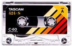 TASCAM 424S Studio Cassette C-60 High Bias Type I Front View